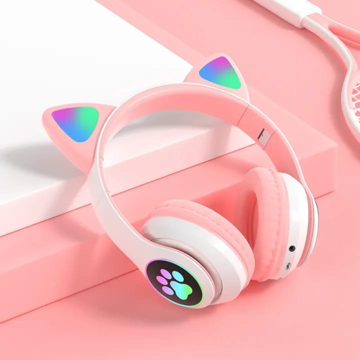 STN-28 Wireless Cat Ear RGB হেডফোন