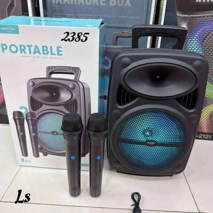 GTS-2385 Portable Bluetooth Karaoke Speaker (+2 Mic)