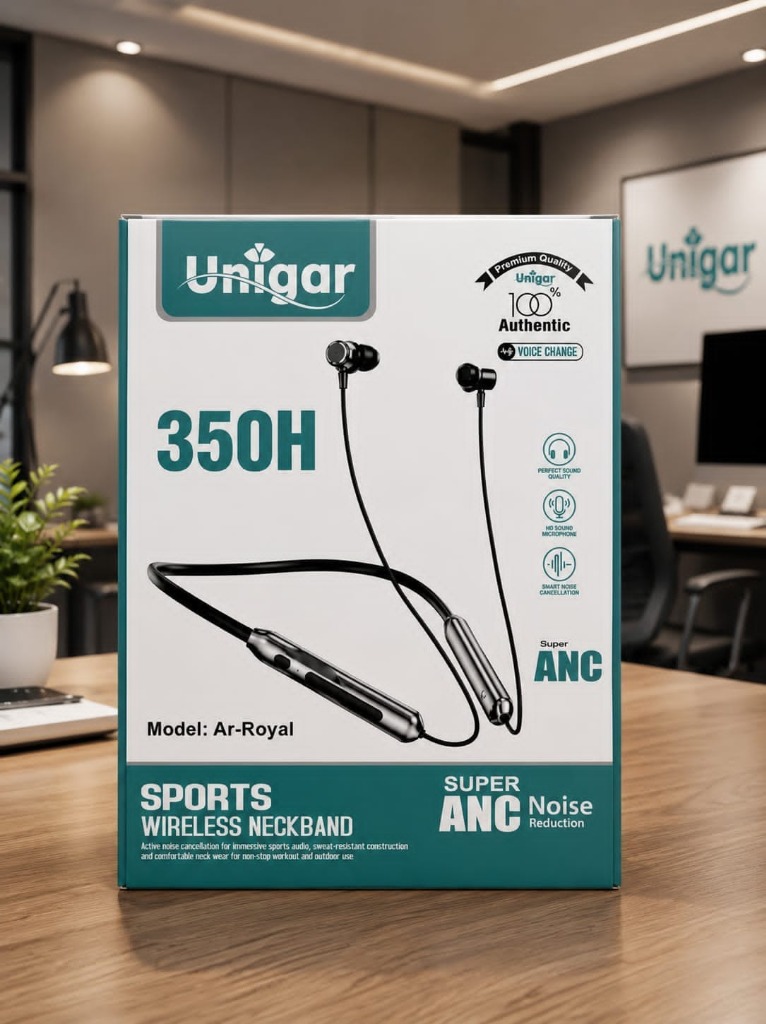 Unigar 350H Sports Wireless Neckband (Model: Ar-Royal)